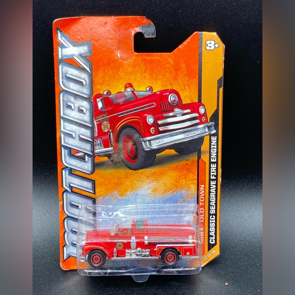 2011 Matchbox MBX Old Town Classic Seagrave Fire Engine Red 10/10